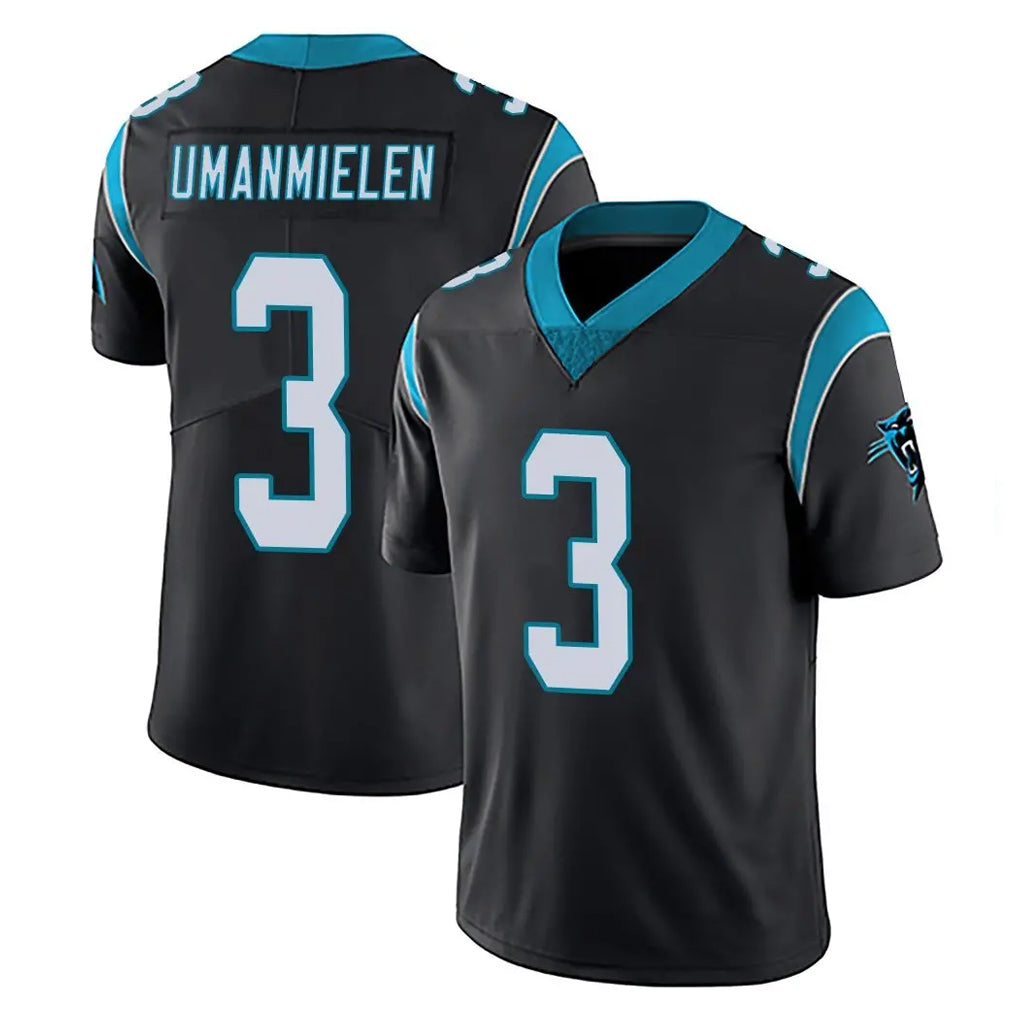 C.Panthers #3 Princely Umanmielen Player Black Vapor Untouchable Limited Game Ndoa Stitched Jerseys