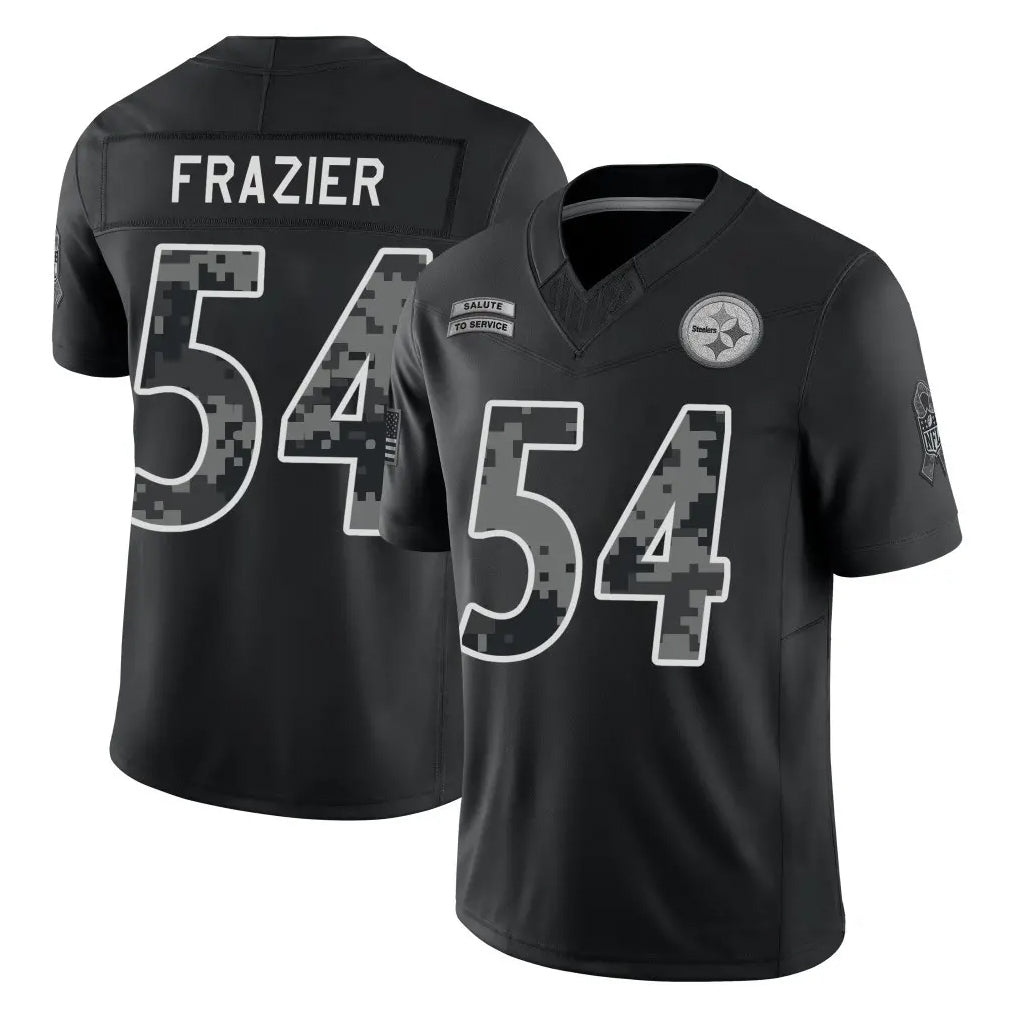 P.Steelers #54 Zach Frazier Player Black Limited 2026 Salute to Service Home Game Ndoa Stitched Jerseys