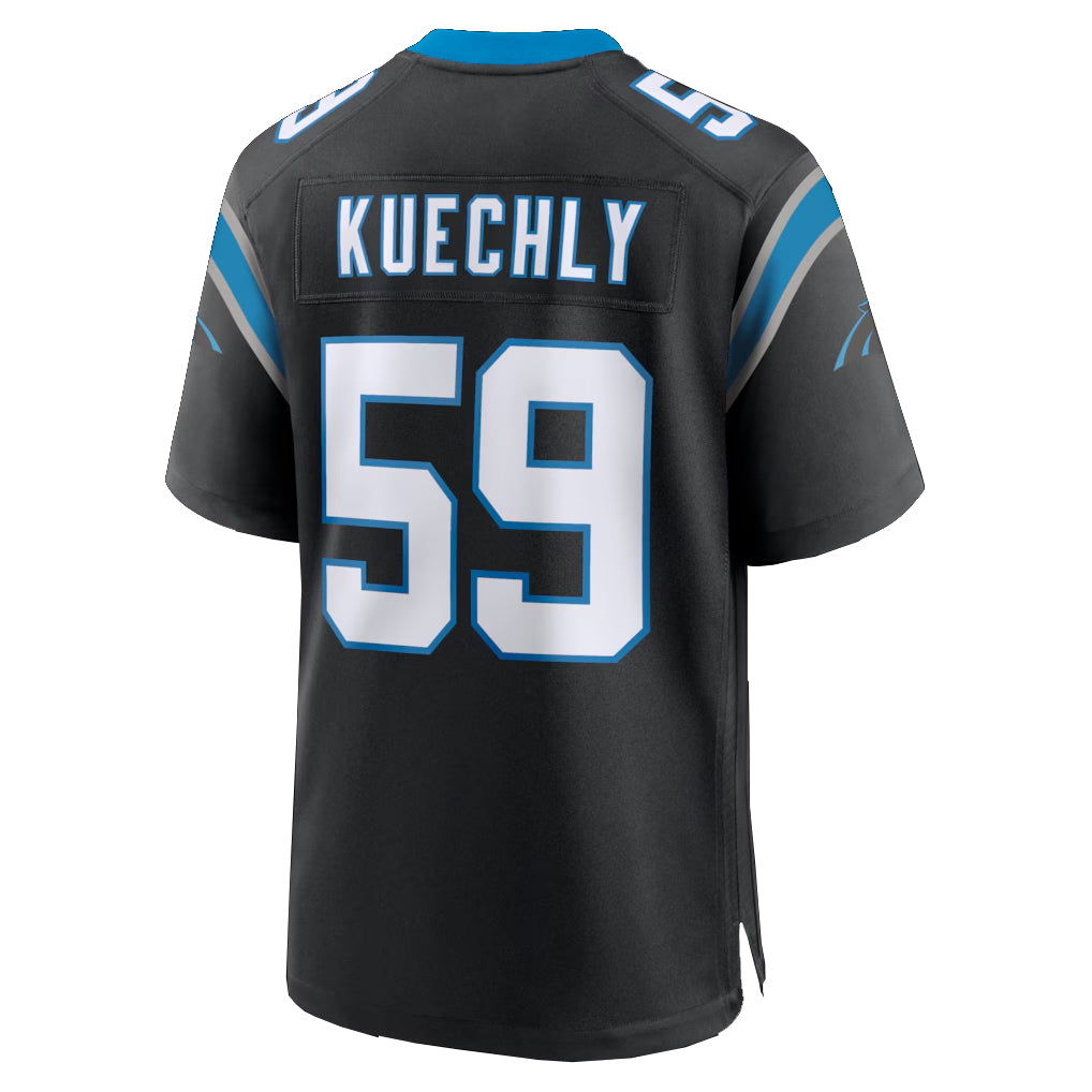 C.Panthers #59 Luke Kuechly Player Black Home Game Ndoa Stitched Jerseys