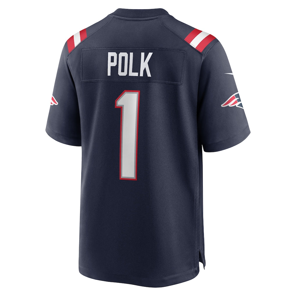 Ndoa NE.Patriots #1 Ja'Lynn Polk Navy Game Player Jersey