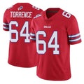 B.Bills #64 O'Cyrus Torrence Player Red Vapor Untouchable Limited Ndoa Stitched Jerseys