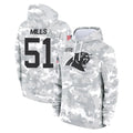 C.Panthers #51 Sam Mills Player Arctic Camo Salute to Service Pullover Hoodies Limited Game Ndoa Stitched Jerseys