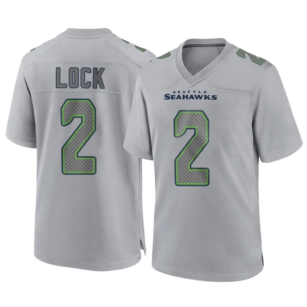 S.Seahawks #2 Drew Lock Player Gray Atmosphere Fashion Home Game Ndoa Stitched Jerseys
