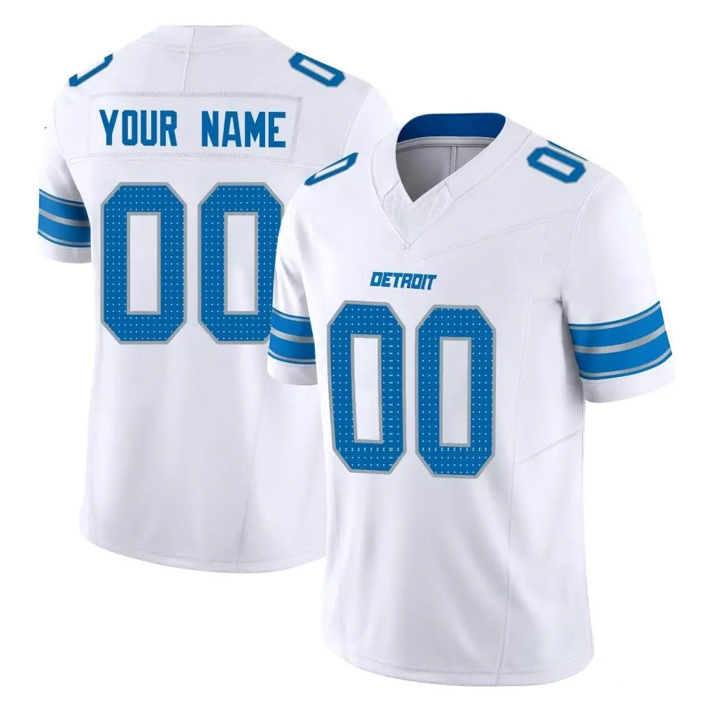 Custom D.Lions White Limited Vapor F.U.S.E. Alternate Home Game Any Name & Numbers Ndoa Stitched Jerseys