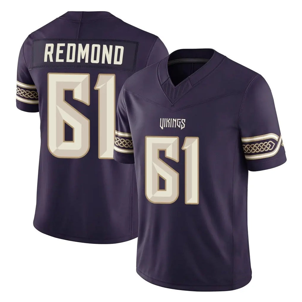 MN.Vikings #61 Jalen Redmond Player Purple Limited 2026 Rivalries Collection Home Game Ndoa Stitched Jerseys