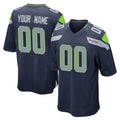 Custom S.Seahawks Navy Home Game Any Name & Numbers Ndoa Stitched Jerseys