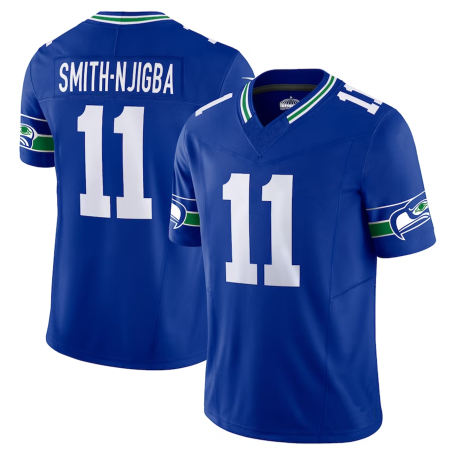 Ndoa #11 Jaxon Smith-Njigba Player S.Seahawks Royal Alternate Vapor F.U.S.E. Limited Stitched Jerseys