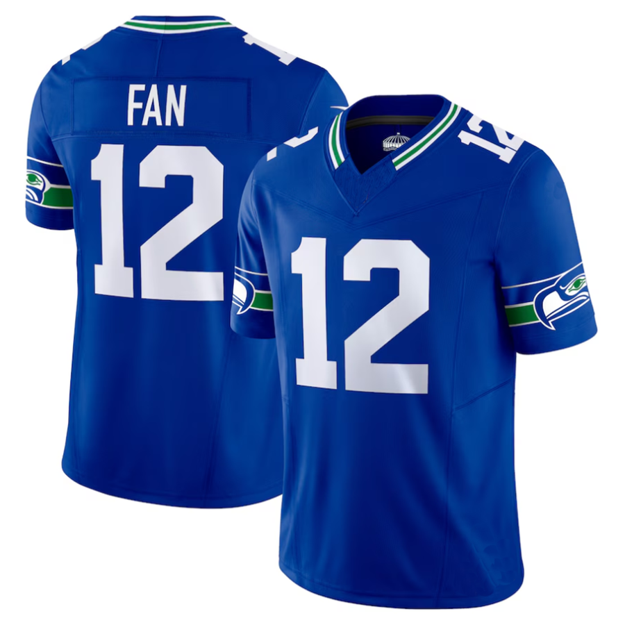 Ndoa #12 12th Fan Player S.Seahawks Royal Vapor F.U.S.E. Limited Stitched Jerseys