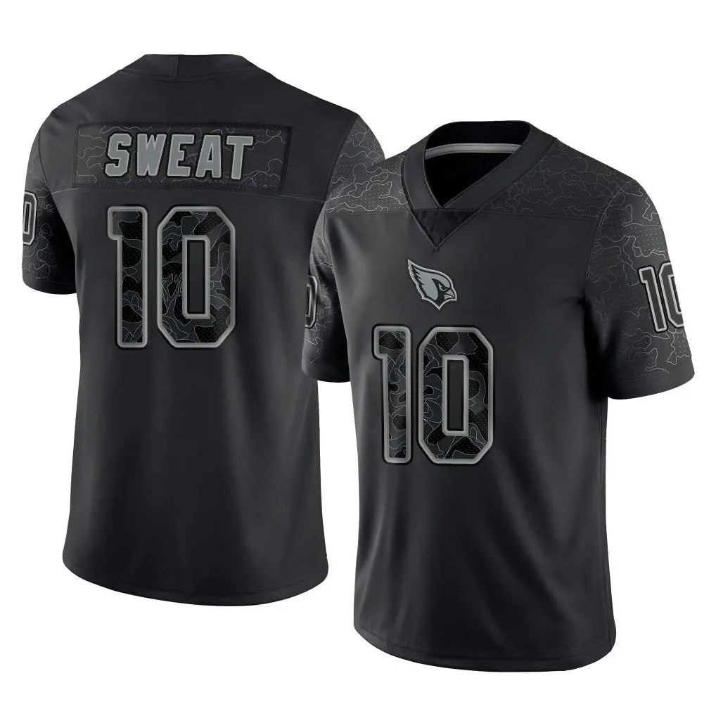 A.Cardinals #10 Josh Sweat Player Black RFLCTV Limited Home Game Ndoa Stitched Jerseys