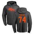 D.Broncos #74 Ben Powers Player Ash One Color Pullover Hoodie Limited Ndoa Stitched Jerseys