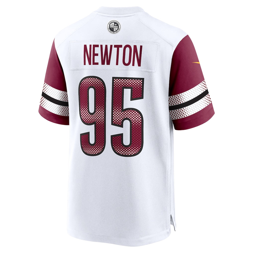 Ndoa W.Commanders #95 Jer'Zhan Newton White Game Jersey