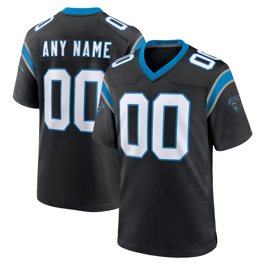 Custom C.Panthers Black Home Game Any Name & Numbers Ndoa Stitched Jerseys