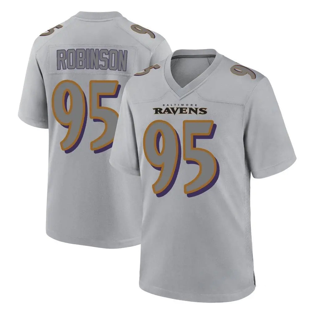 B.Ravens #95 Tavius Robinson Player Gray Color Rush Vapor Untouchable Game Ndoa Stitched Jerseys