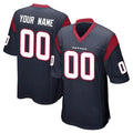 Custom H.Texans Navy Home Game Any Name & Numbers Ndoa Stitched Jerseys