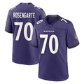 B.Ravens #70 Roger Rosengarten Player Purple Limited Home Game Ndoa Stitched Jerseys