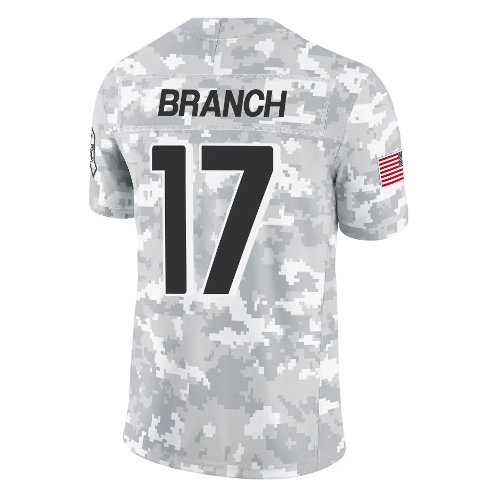 A.Falcons #17 Zachariah Branch Player Arctic Camo Salute to Service Limited Ndoa Stitched Jerseys