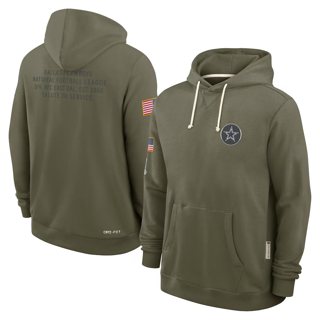 D.Cowboys ## Cowboys Blank Player Olive Salute to Service Pullover Hoodies Limited Ndoa Stitched Jerseys