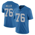 D.Lions #76 Blake Miller Player Blue Limited Throwback Vapor Untouchable Ndoa Stitched Jerseys