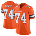 D.Broncos #74 Ben Powers Player Orange Vapor Untouchable Limited Home Game Ndoa Stitched Jerseys