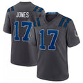 IN.Colts #17 Daniel Jones Player Anthracite 2026 Rivalries Collection Home Game Ndoa Stitched Jerseys