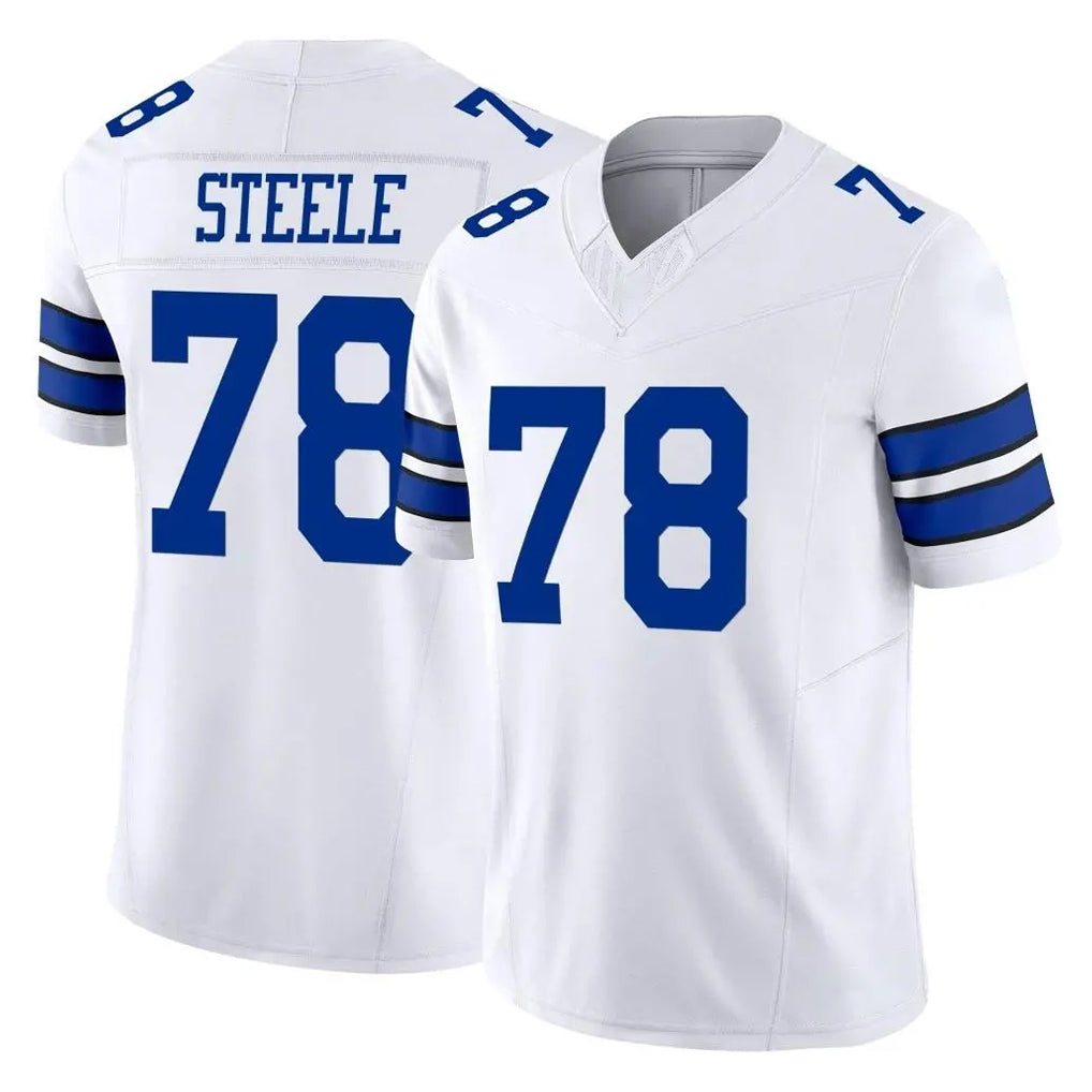 D.Cowboys #78 Terence Steele Player White Limited Vapor F.U.S.E. Home Game Ndoa Stitched Jerseys