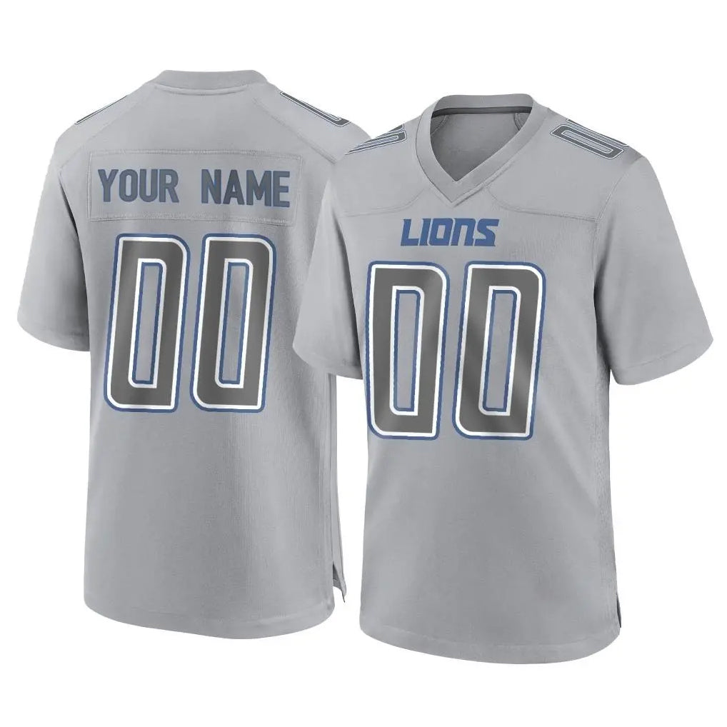 Custom D.Lions Gray Atmosphere Fashion Home Game Any Name & Numbers Ndoa Stitched Jerseys