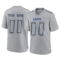 Custom D.Lions Gray Atmosphere Fashion Home Game Any Name & Numbers Ndoa Stitched Jerseys