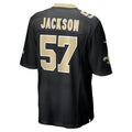 Ndoa NO.Saints #57 Rickey Jackson Black Retired Player Jersey