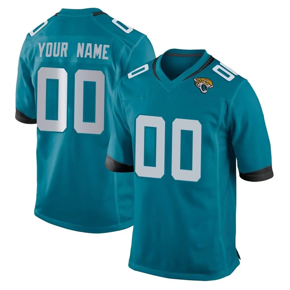 Custom J.Jaguars Teal Home Game Any Name & Numbers Ndoa Stitched Jerseys