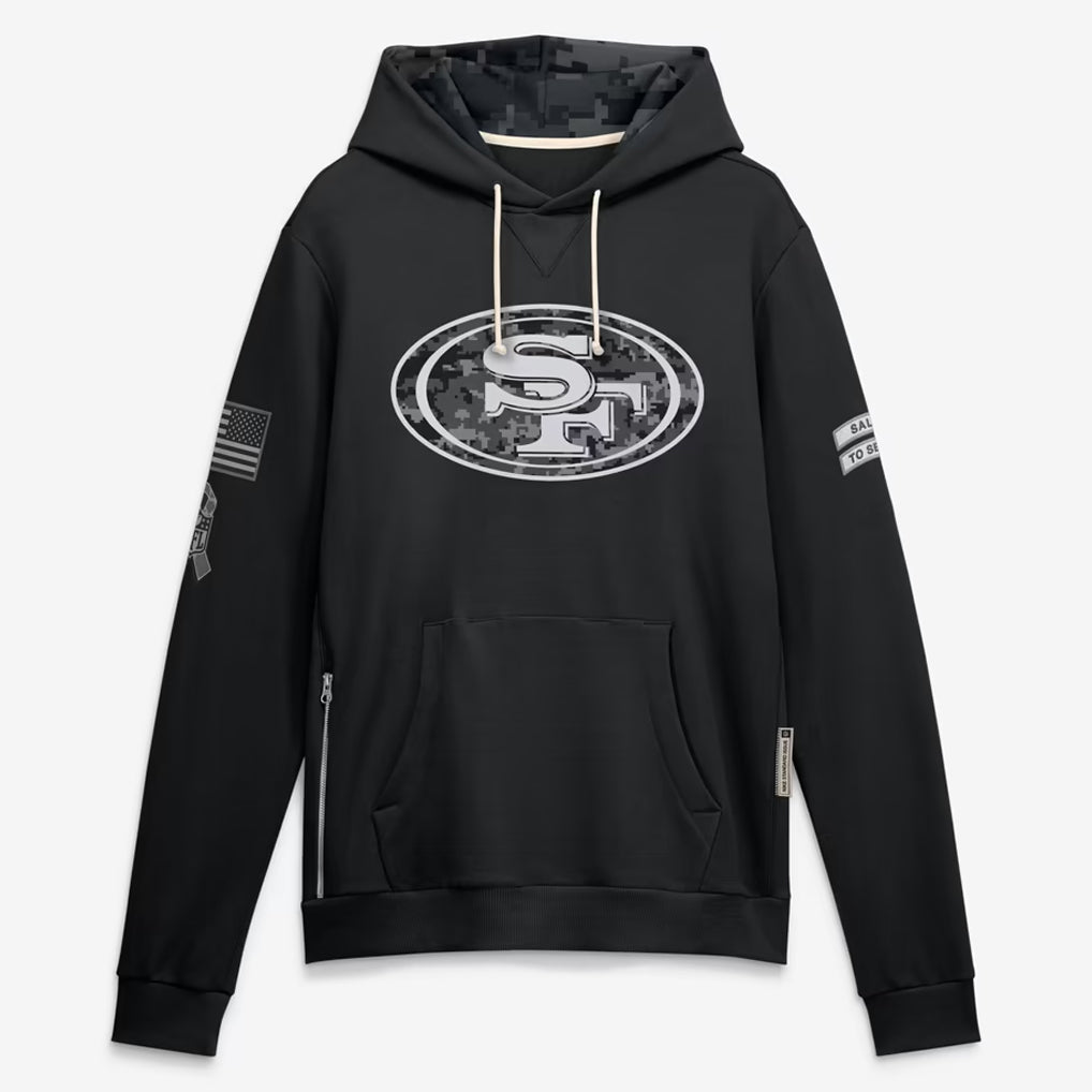 SF.49ers 2026 Black Logo Pullover Hoodies Limited Game Ndoa Stitched Jerseys