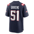 Ndoa NE.Patriots #51 Jack Gibbens Navy Team Game Jersey