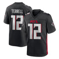 A.Falcons #12 Avieon Terrell Player Black Home Game Ndoa Stitched Jerseys