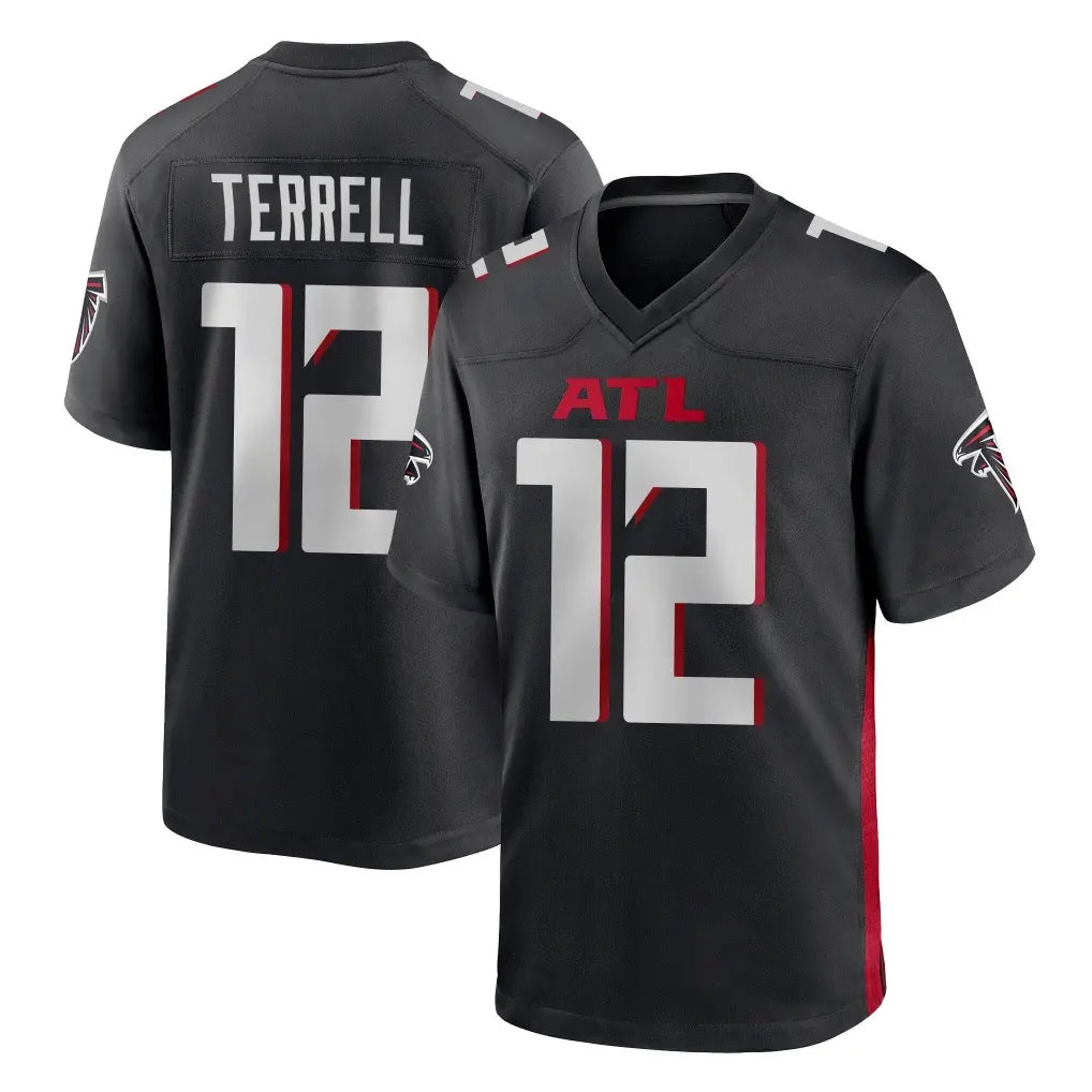 A.Falcons #12 Avieon Terrell Player Black Home Game Ndoa Stitched Jerseys