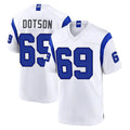 LA.Rams #69 Kevin Dotson Player White Fearsome Home Game Ndoa Stitched Jerseys