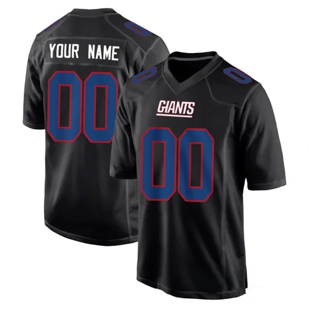 Custom NY.Giants Carbon Fashion Limited Home Game Any Name & Numbers Ndoa Stitched Jerseys