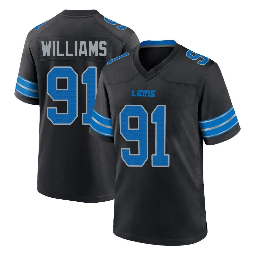 D.Lions #91 Tyleik Williams Player Black Alternate Home Game Ndoa Stitched Jerseys