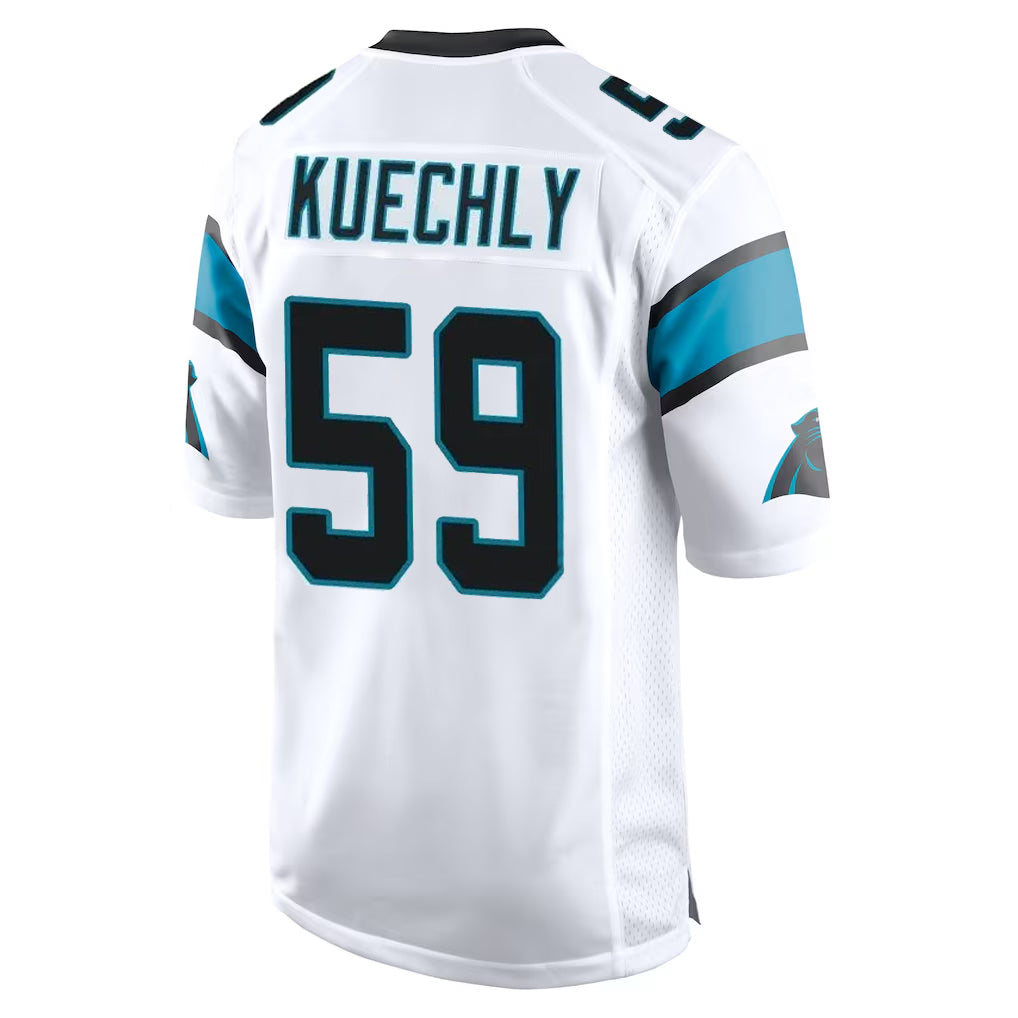 C.Panthers #59 Luke Kuechly Player White Game Ndoa Stitched Jerseys