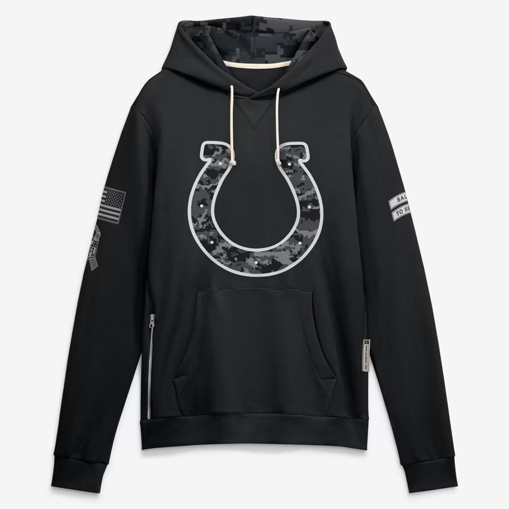 IN.Colts 2026 Black Logo Pullover Hoodies Limited Game Ndoa Stitched Jerseys