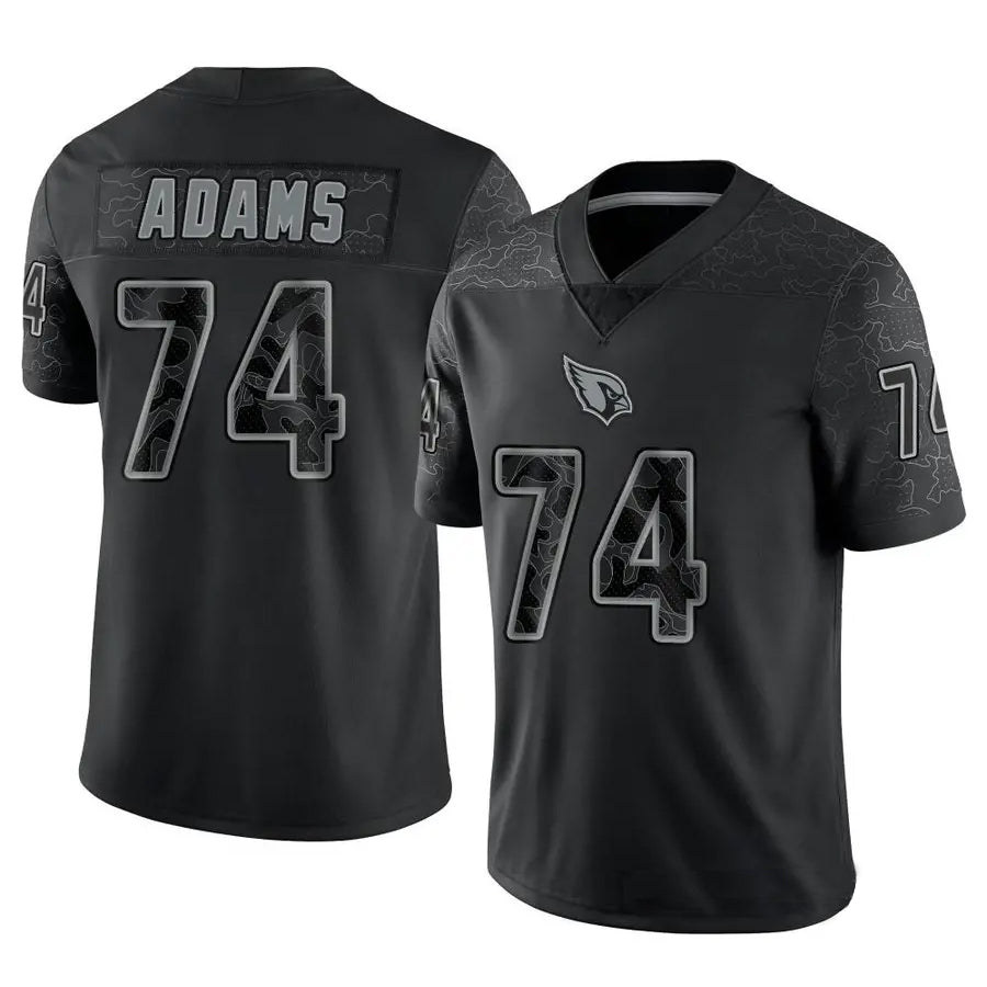 A.Cardinals #74 Isaiah Adams Player Black RFLCTV Limited Ndoa Stitched Jerseys
