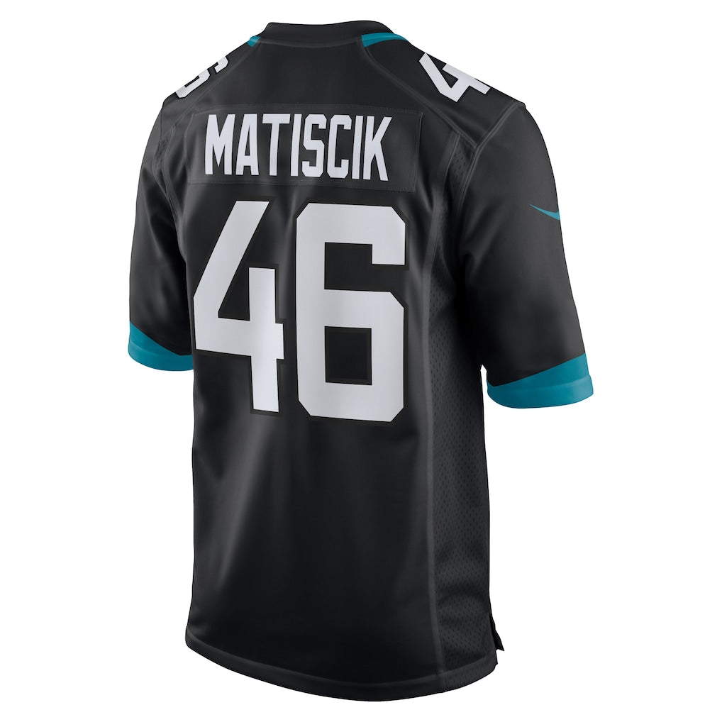 Ndoa J.Jaguars #46 Ross Matiscik Black Alternate Game Jersey