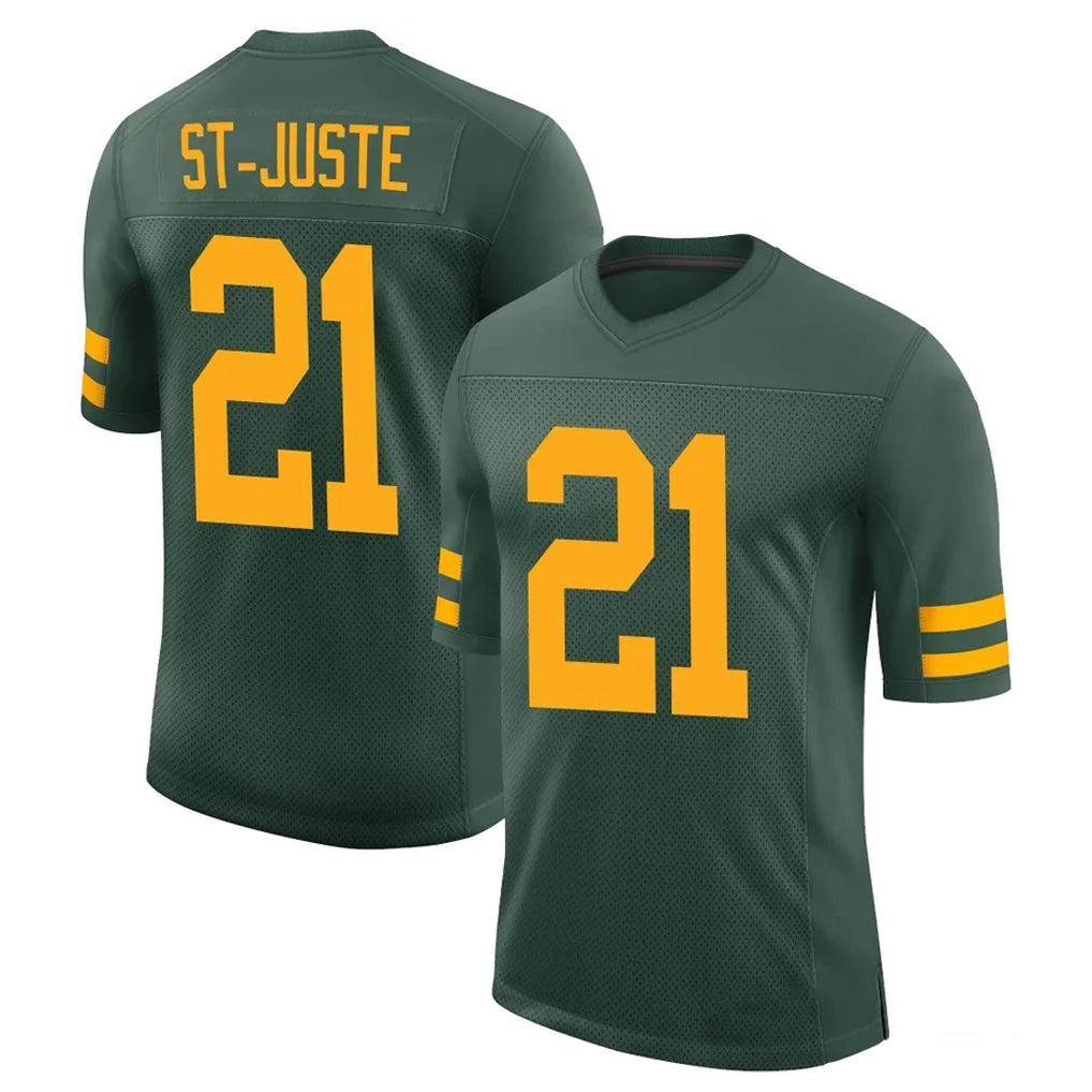 GB.Packers #21 Benjamin St-Juste Player Green Alternate Vapor Home Game Ndoa Stitched Jerseys