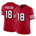 SF.49ers #18 Eddy Pineiro Player Red Limited Alternate Vapor F.U.S.E. Home Game Ndoa Stitched Jerseys