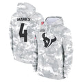 H.Texans #4 Woody Marks Player Arctic Camo Salute to Service Hoodies Limited Game Ndoa Stitched Jerseys