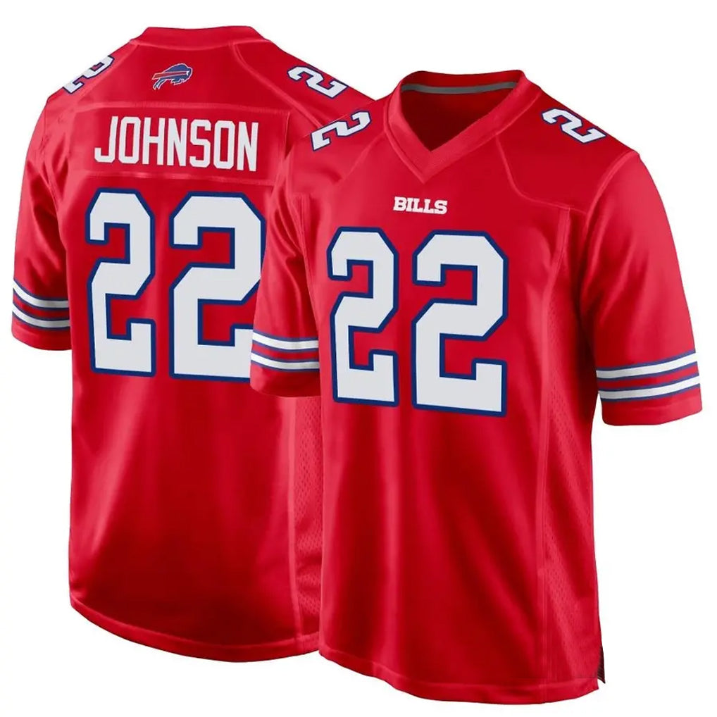 B.Bills #22 Ray Davis Player Red Home Game Ndoa Stitched Jerseys