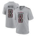 A.Falcons #8 Kyle Pitts Sr. Player Gray Fashion Home Game Ndoa Stitched Jerseys