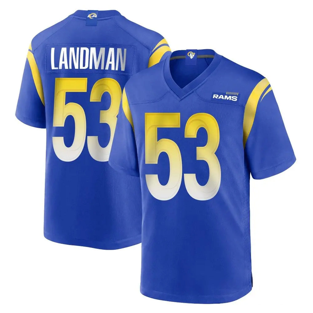 LA.Rams #53 Nate Landman Player Royal Home Game Ndoa Stitched Jerseys