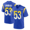 LA.Rams #53 Nate Landman Player Royal Home Game Ndoa Stitched Jerseys