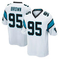 C.Panthers #95 Derrick Brown Player White Game Ndoa Stitched Jerseys