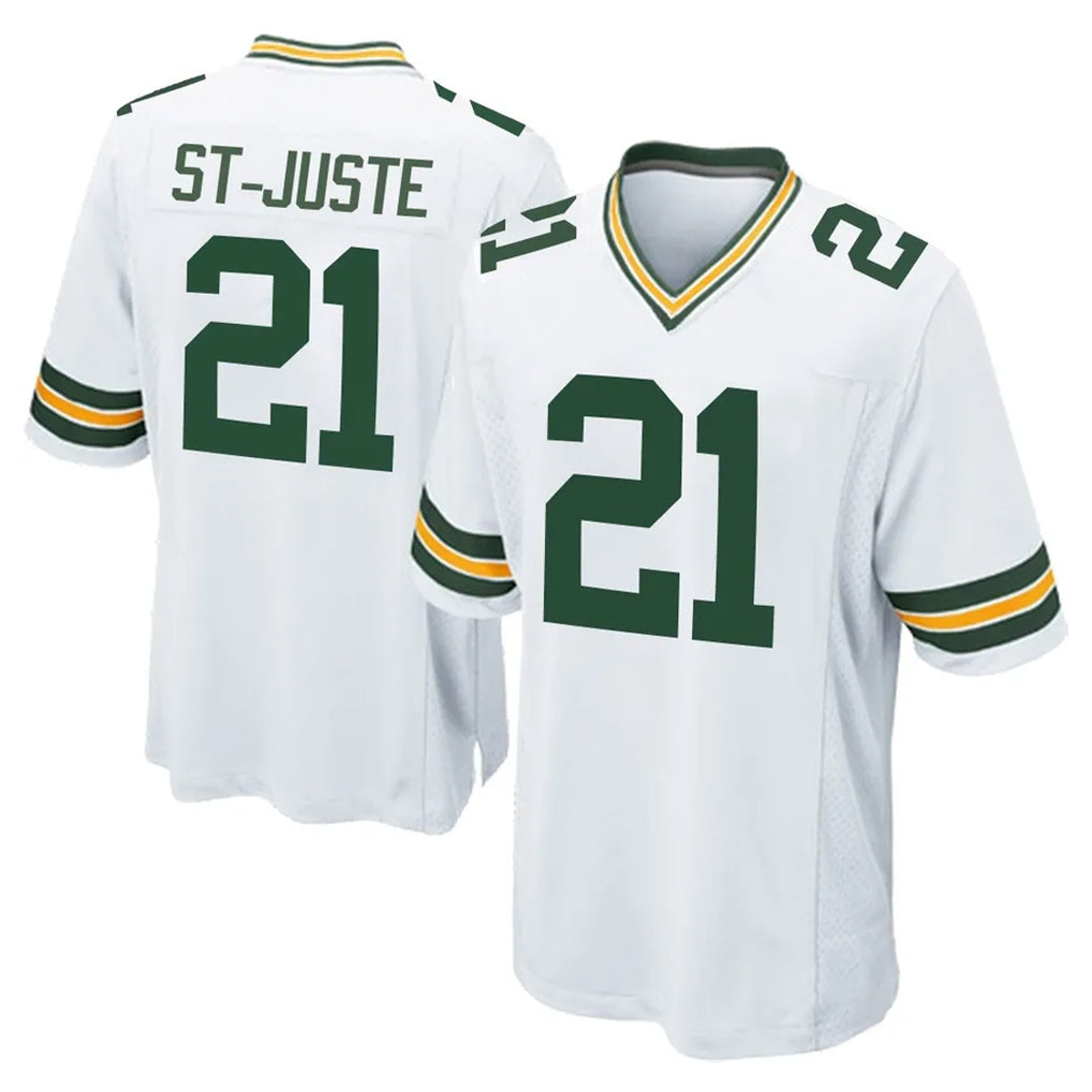 GB.Packers #21 Benjamin St-Juste Player White Home Game Ndoa Stitched Jerseys