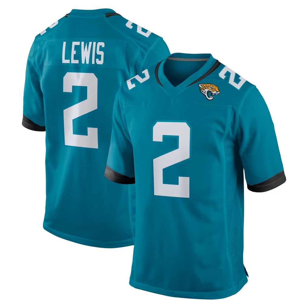 J.Jaguars #2 Jourdan Lewis Player Teal Home Game Ndoa Stitched Jerseys